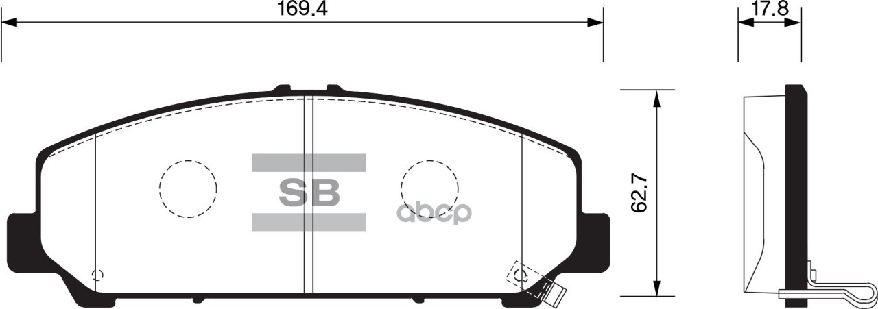 Колодки передние SANGSIN BRAKE SP1448